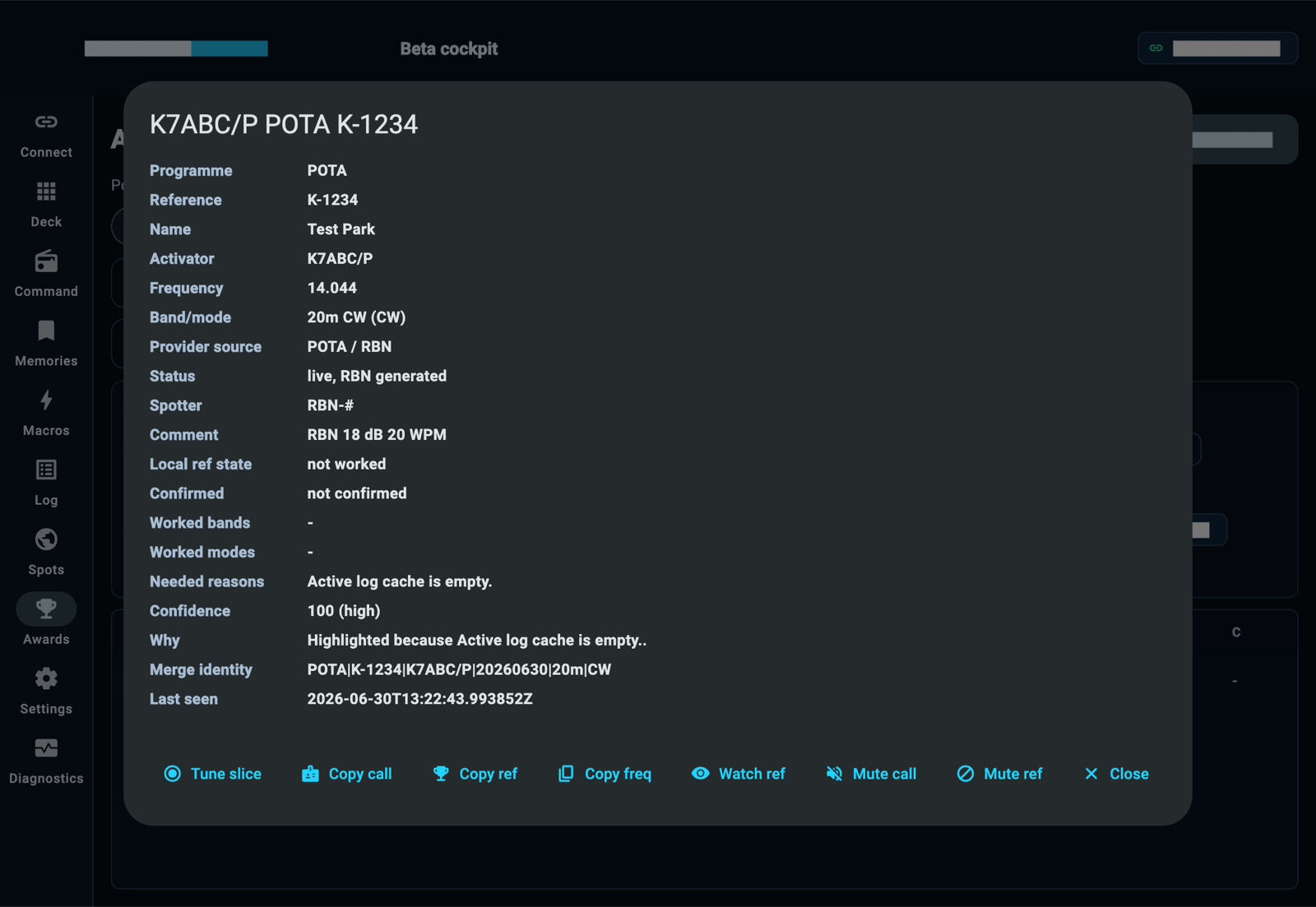 StationPilot award detail modal on iPad